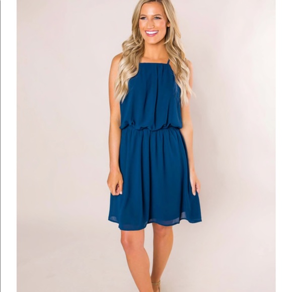 Staccato Dresses & Skirts - Navy Chiffon Dress NWT